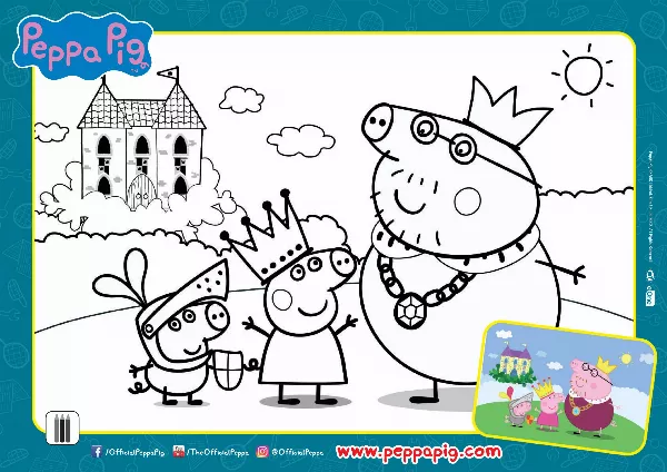 Peppa Pig Daddy Pig Colouring Sheet